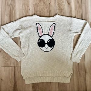 Forever 21 Girls Cream Bunny Sweater Size 13/14